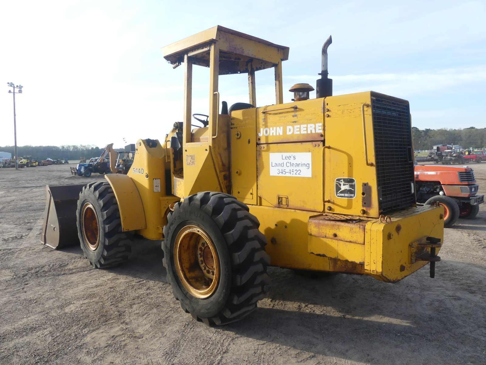 John Deere 544D Rubber-tired Loader, s/n DW544DB513545: Canopy, Meter Shows