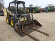 2014 New Holland L216 Skid Steer, s/n NEM486249: Canopy, GP BKt. & Forks, R