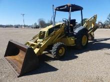 2000 New Holland LB75 4WD Loader Backhoe, s/n 031025707: Canopy, GP Loader,