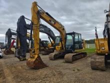 2018 Cat 313FL Excavator, s/n DJE10198: C/A, Aux. Hydraulics, Thumb, 32" Bk