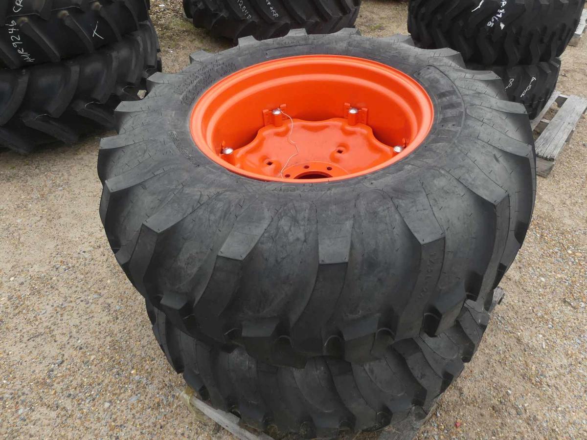 (2) Titan 17.5x24 Tractor Tires