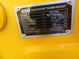 Unused 2023 Toft 20" Excavator Bucket w/ Grapple, s/n 23643