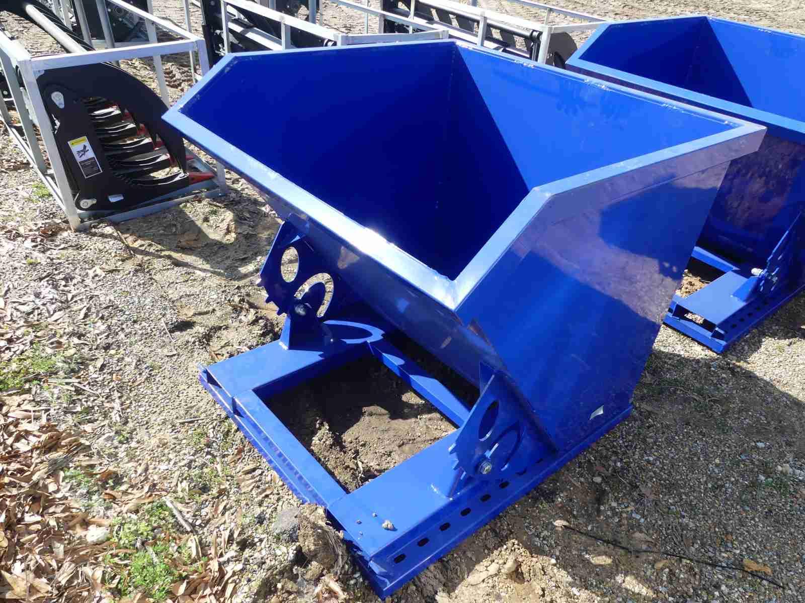 Unused Greatbear Self-dumping Hopper: 1 cu yd, Forklift Pockets