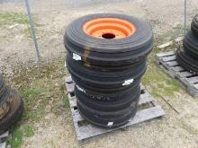 Lot of (5) Firestone 7.5L-15 Tires and Kubota Rims