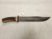 MARBLES DEMASCUS BLADE KNIFE WITH STAG HANDLE