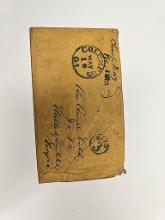 CIVIL WAR ERA ENVELOPE ADDRESSED TO 'HON HOWELL COBB - MILLEDGEVILLE GEORGI