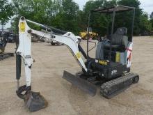 2018 Bobcat E20 Mini Excavator, s/n B3BL15552: Canopy, Rubber Tracks, Blade