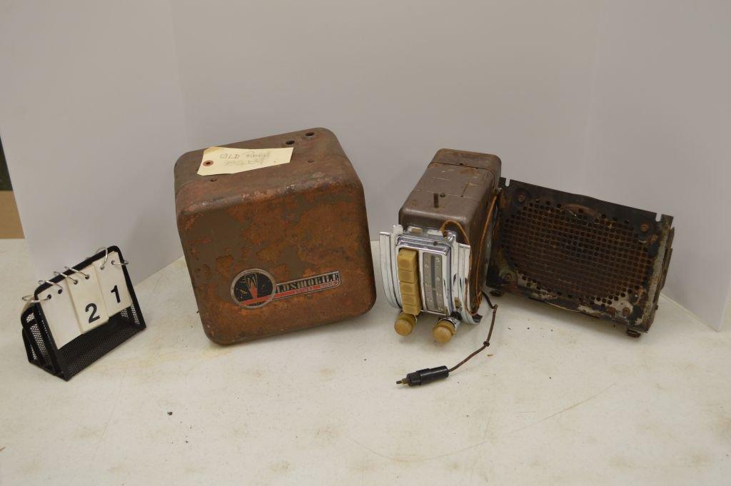 Oldsmobile Radio & 1949 Chevy Accy Radios W/ Speaker & Face Plate