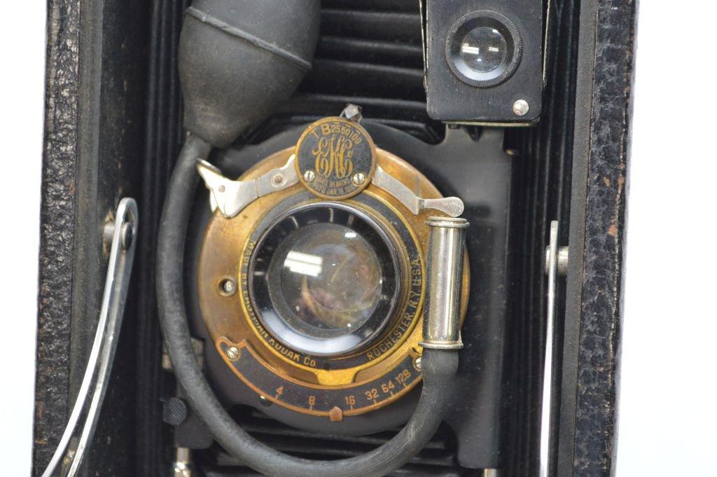 Eastman Kodak No 3-a Folding Pocket Kodak Model C W/ Original Leather Case