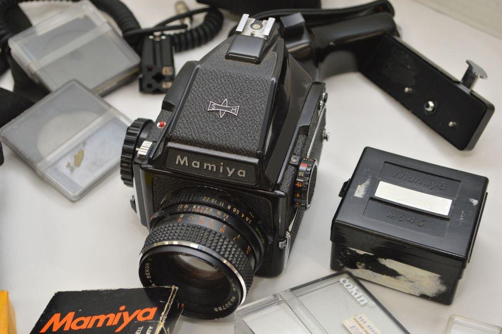 Pair Of Mamiya M645 Cameras And Misc. Accessories