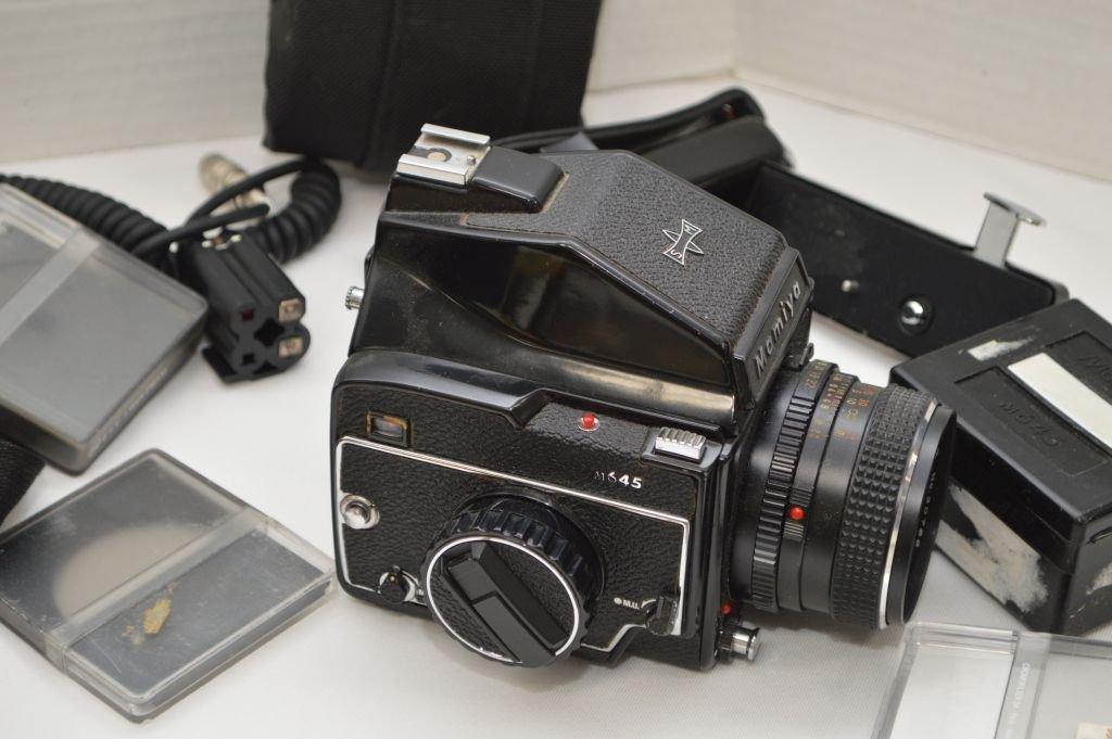 Pair Of Mamiya M645 Cameras And Misc. Accessories