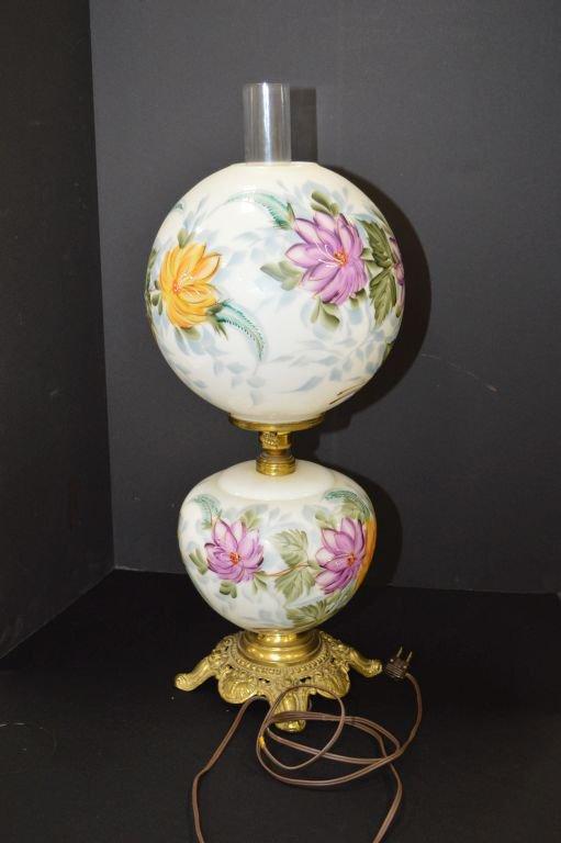 Marjorie Myers Hand Painted Beautiful Gone With The Wind Double Globe Lamp