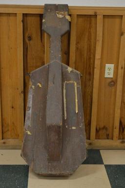 Wooden Cello (?) Case 51" Long, W/ Metal Handle, One Missing