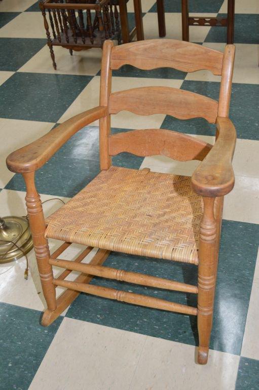 Wicker Bottom Rocking Chair