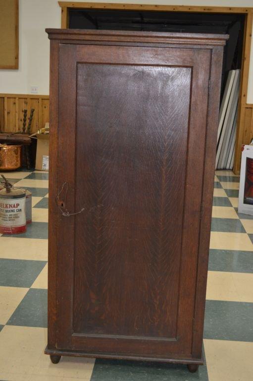 Wardrobe Closet, Single Door W/ Inside Mirror And Umbrella Rail On Bottom O