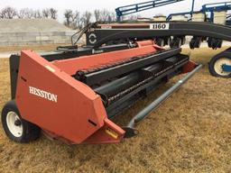 1990 1160 Hesston Hydra Swing Mower Conditioner, 14' Sickle, Rubber On Stee