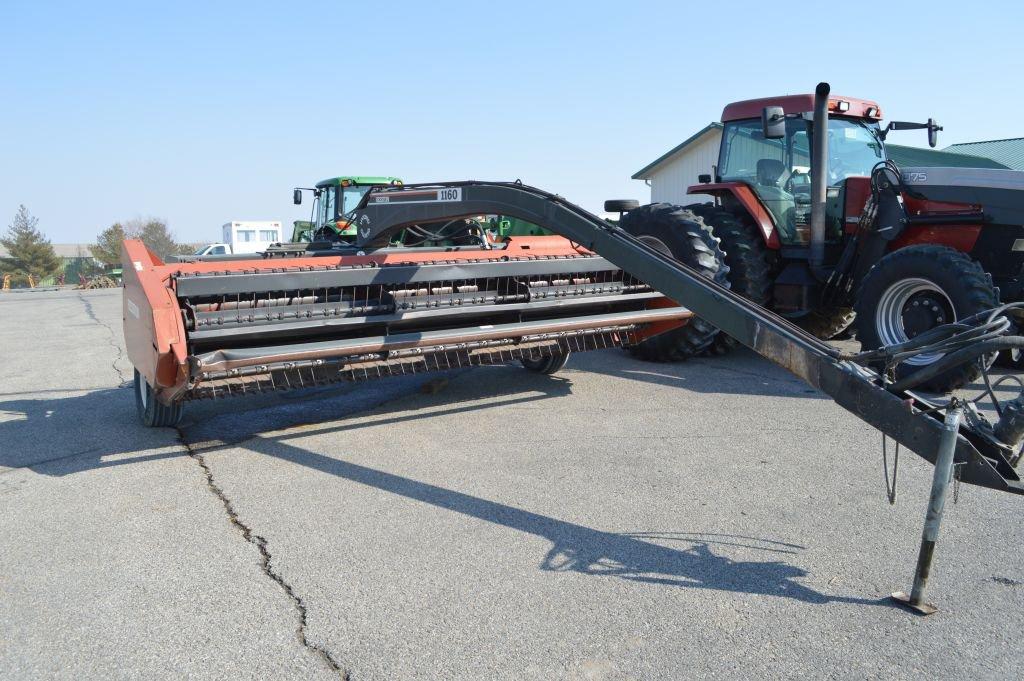 1990 1160 Hesston Hydra Swing Mower Conditioner, 14' Sickle, Rubber On Stee