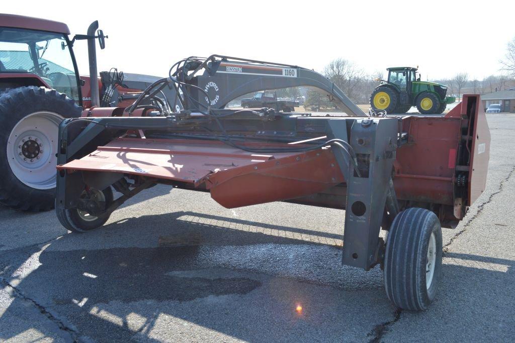 1990 1160 Hesston Hydra Swing Mower Conditioner, 14' Sickle, Rubber On Stee