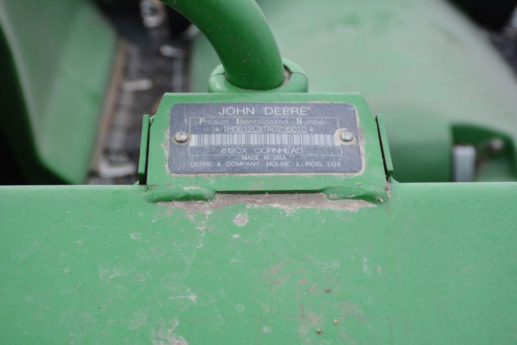 2010 John Deere 12 Row Poly Corn Head, Single Point, 360 Yield Brush Chains