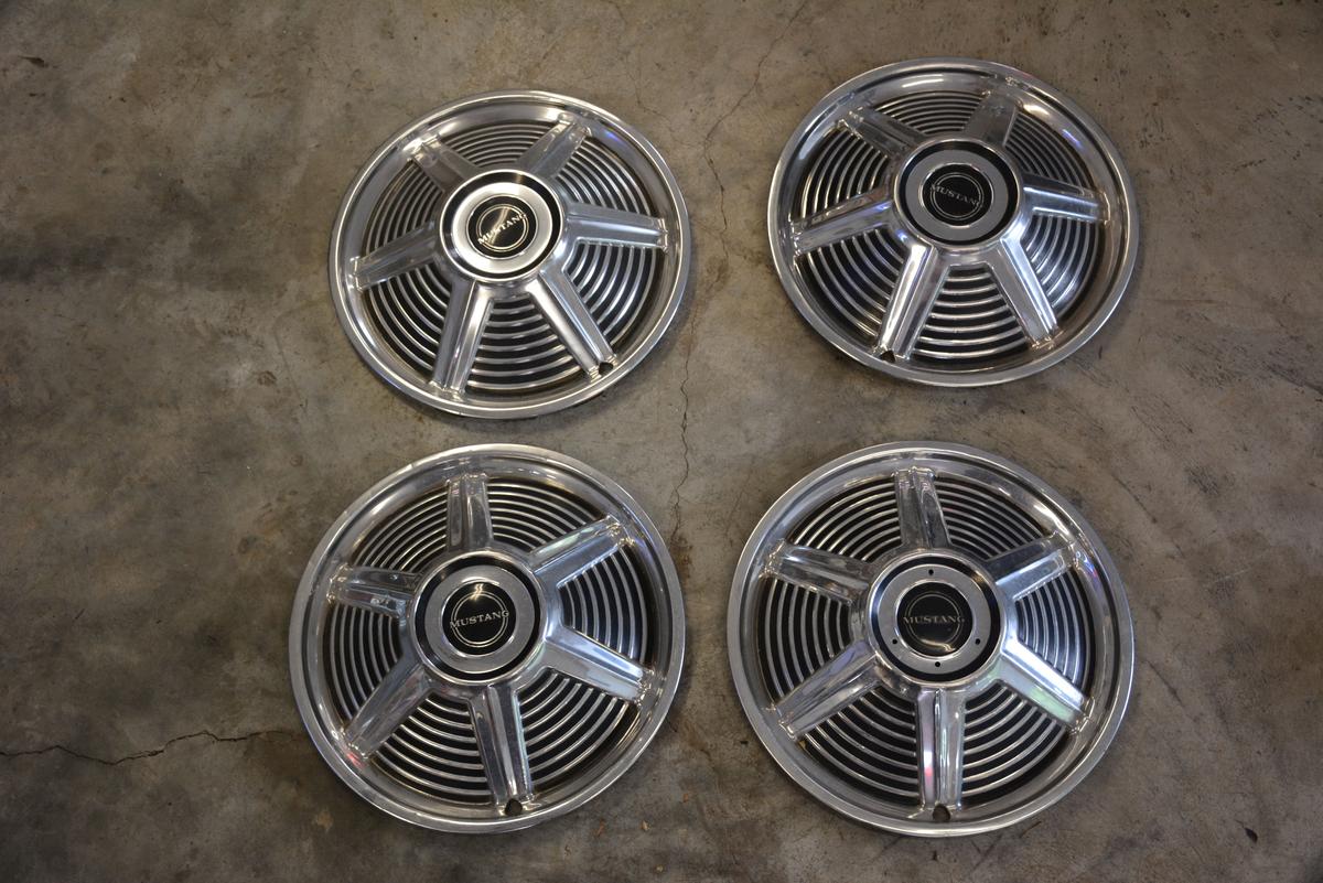 Set Of 4 Mustang 1965 Hubcaps, Good Shape