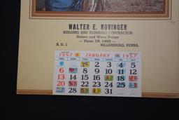 Pair Of 1953 & 1954 Advertising Calendars