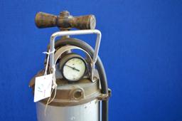 Hand Pump Fire Extinguisher W/ Brass Top - Approx 22"