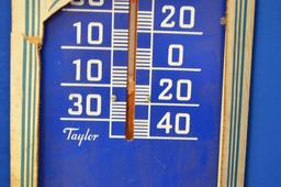 Chevrolet "first In Sales" Thermometer - Glass Broken - 39"