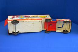 Marx Gold Star Transfer Company Tin Toy Truck And Trailer