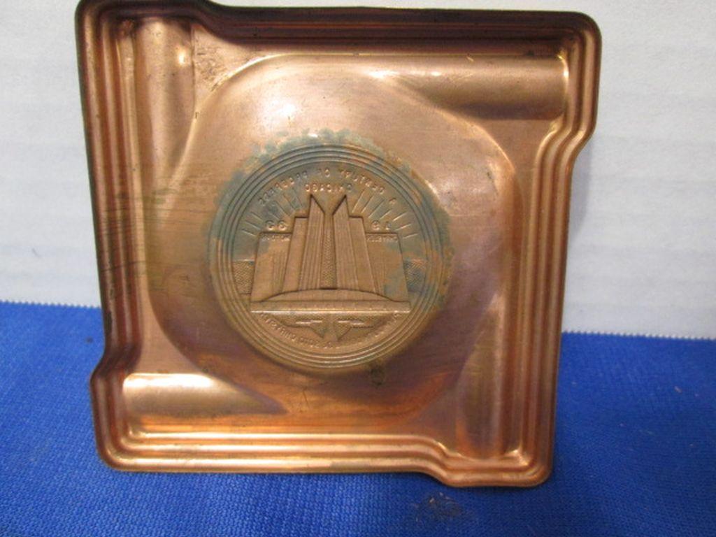 1933 World's Fair Chicago Ashtray 3" X 3"