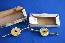 2 1909-1927 Dog Bone Radiator Caps, Solid Polished Brass