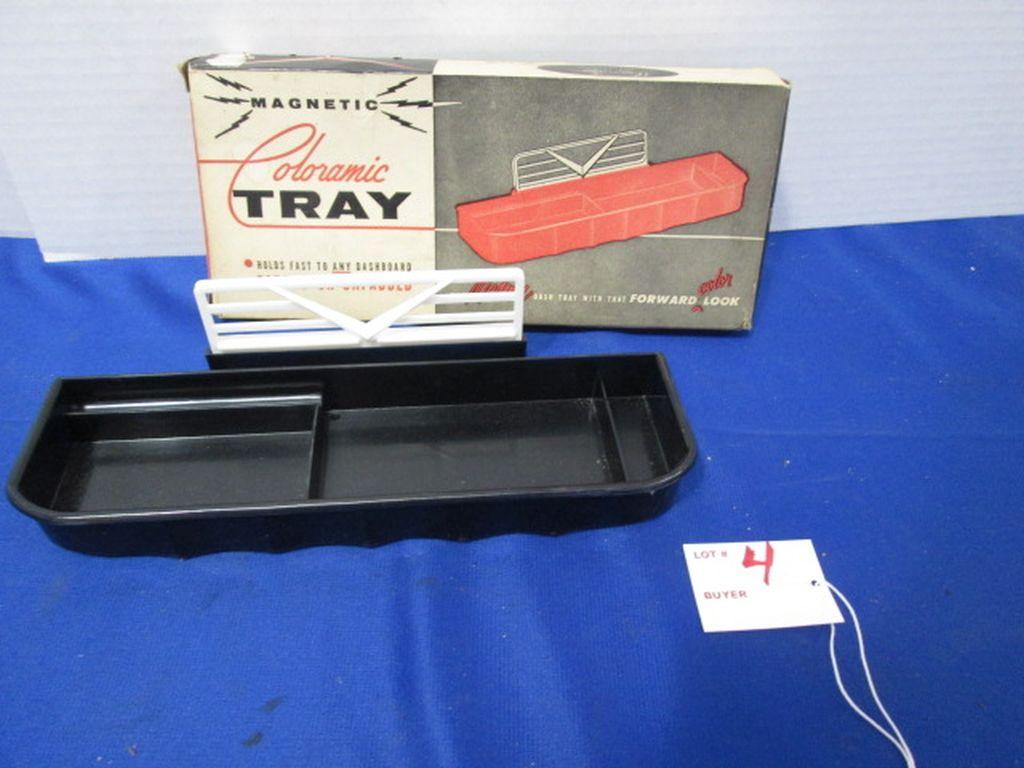 Vintage Hollywood Travel Black Coloramic Magnetic Tray (box Says Blue Tray)