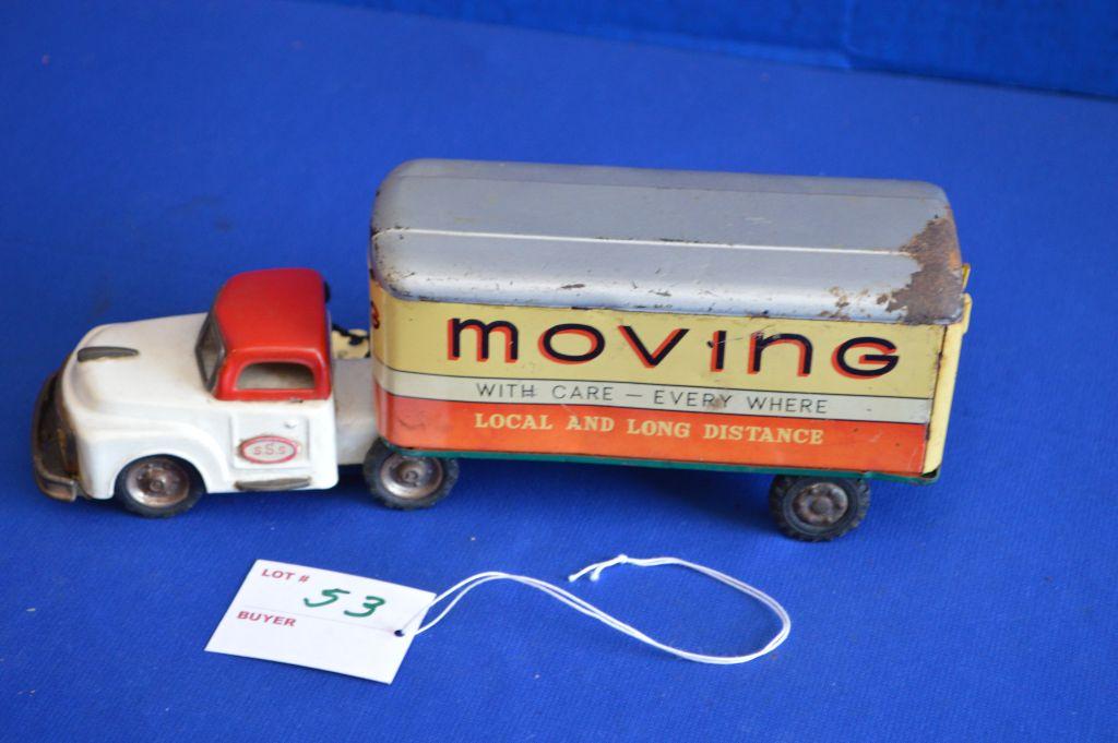 Vintage Moving Friction Truck Made In Japan 9.5" Long