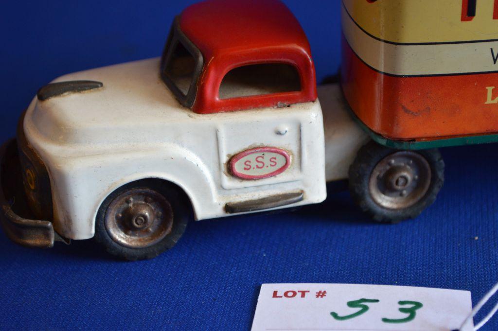 Vintage Moving Friction Truck Made In Japan 9.5" Long