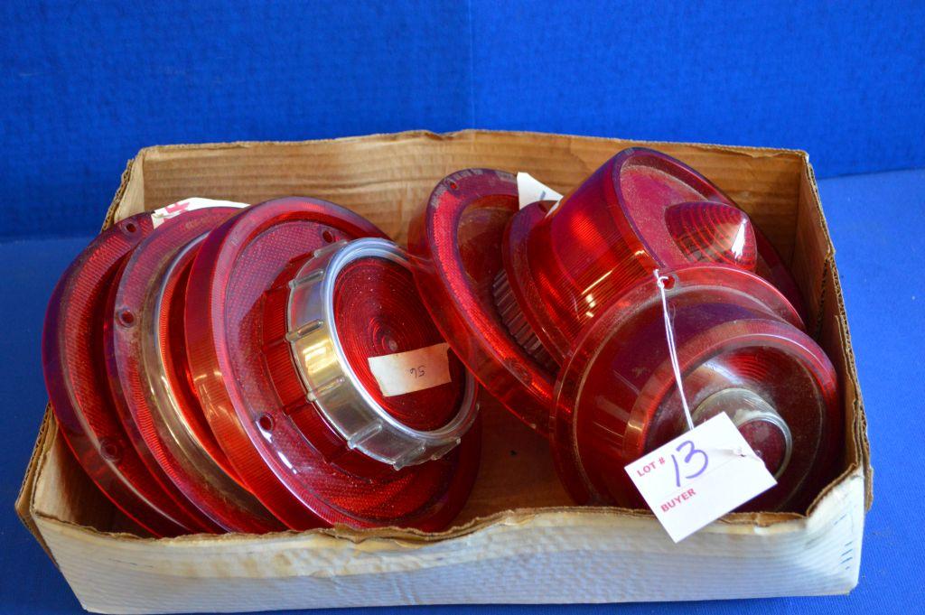 5 Nors Ford Tail Light Lenses 1950's & 1960's Glo-brite