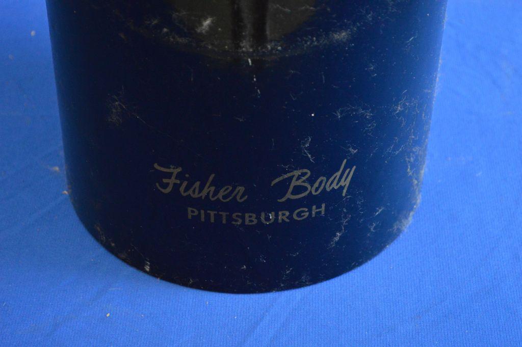 Body By Fisher Black Pleather Ice Bucket W/ Handle