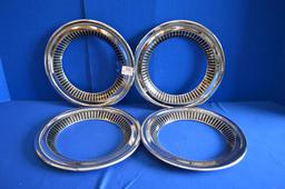 Set Of 4 1957-58 New Truck Beauty Rings 17" Outer, 11" Inner