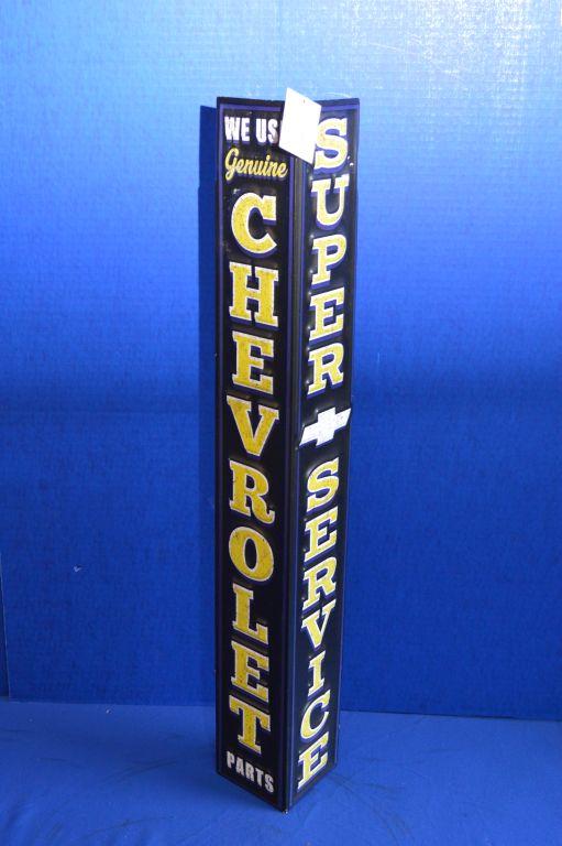 Chevrolet Super Service Metal Sign 27"