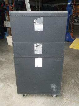 Black Matte Finish 11 Drawer, Lift Top and Lower Storage Tool Chest on Casters, Lockable - no Key