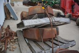 2 - 1500 lb. inside rear weights for JD Tractors