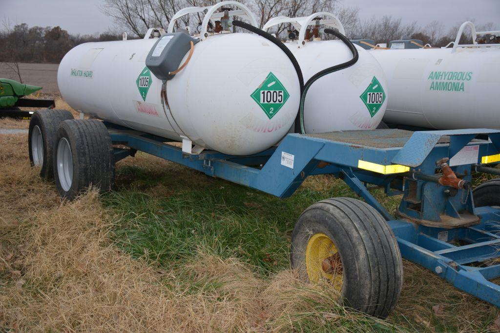 Dalton Anhydrous, dual tank, 1000 ga. Anhydrous Units, certified, legal tag