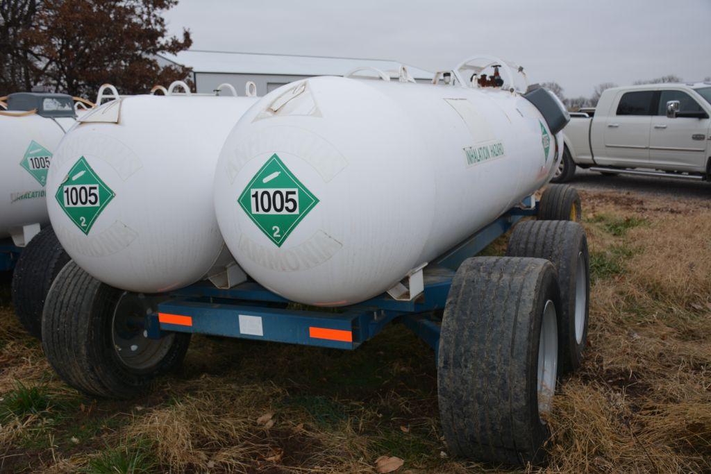 Dalton Anhydrous, dual tank, 1000 ga. Anhydrous Units, certified, legal tag