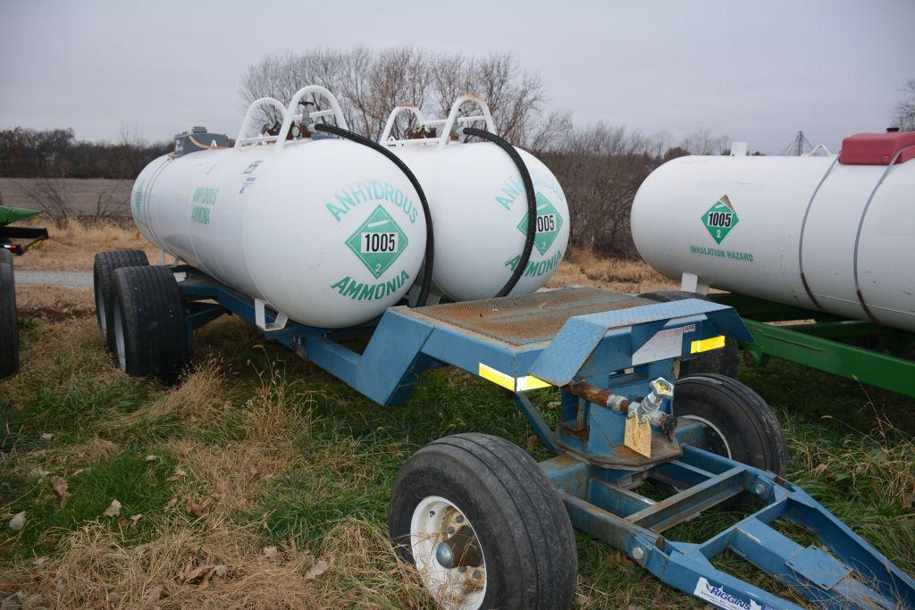 Dalton Anhydrous, dual tank, 1000 ga. Anhydrous Units, certified, legal tag