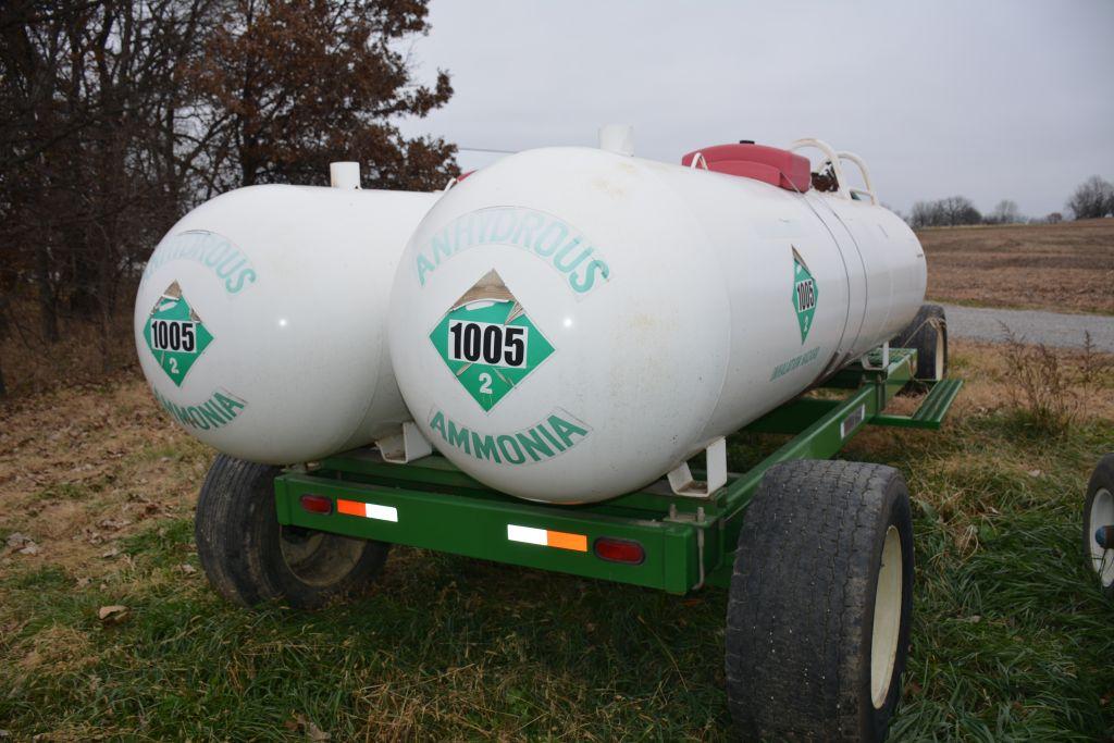 Deuce 1000 gal. Anhydrous Unit, certified, legal tags