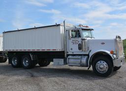 1989 Peterbilt Semi, 379 short ood, 425 Cat motor, 9-spd. Eaton trans., 10-