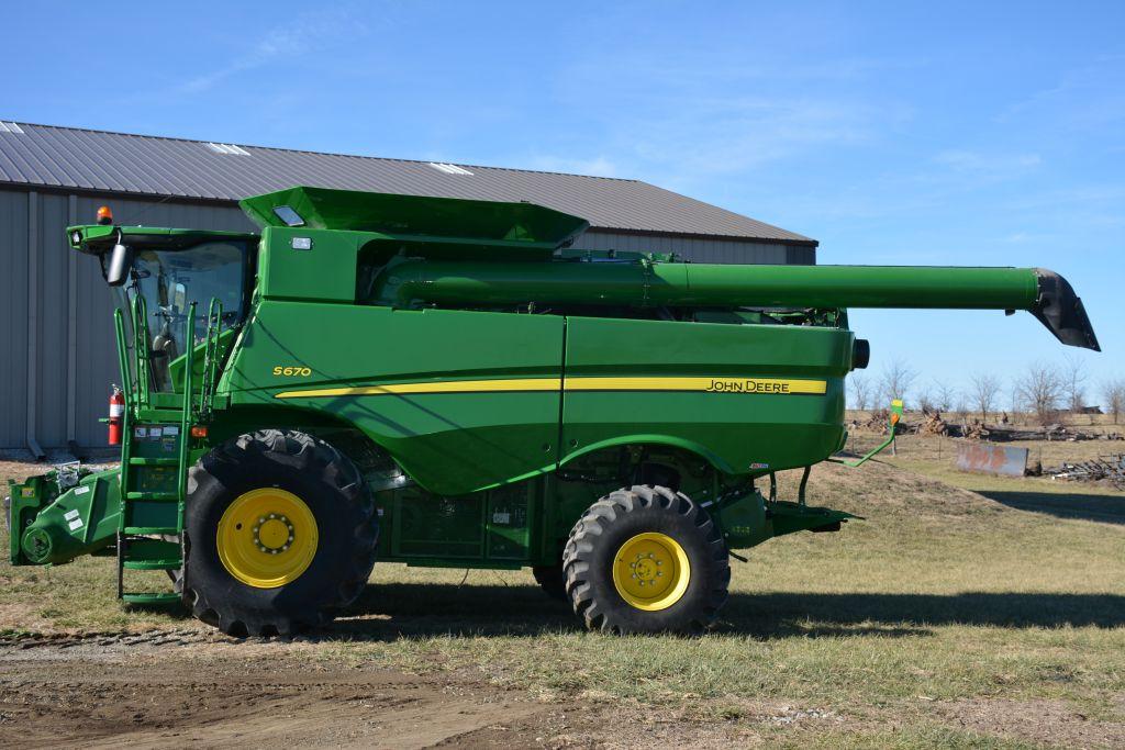 2015 Jd S670 Combine, Sn-1h0s670scf0776194, 473 Separator Hrs., 767 Engine