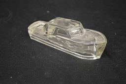 Glass Candy Container of Boat