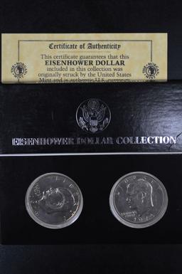 Pair of 1974 Eisenhower Silver Dollars