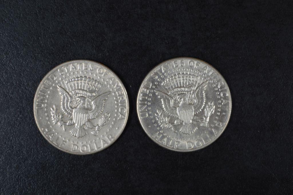 2 - 1973 Kennedy 1/2 Dollars