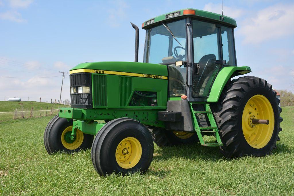 1999 (NOT 96) John Deere 7410 Tractor, diesel, power shift, good interior, winter pa