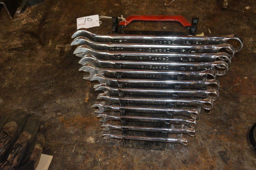 Set of 12 Craftsman Open End Wrenches, SAE, 1/4”- 15/16”,  In Holder